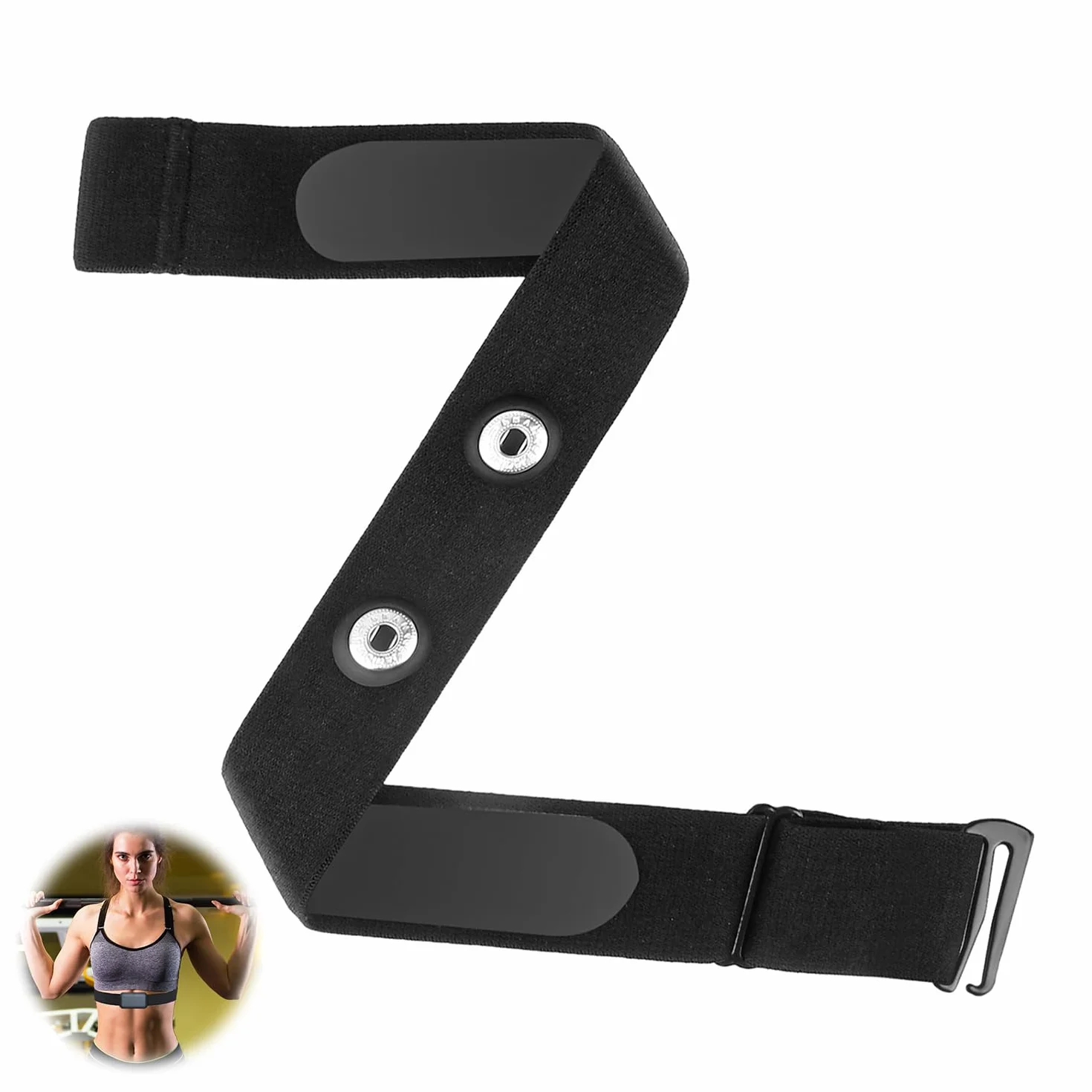 Cinturón Cardio Ajustable 70-105 cm Correa de Pecho Repuesto Compatible Polar H10 H9 Coospo Wahoo
