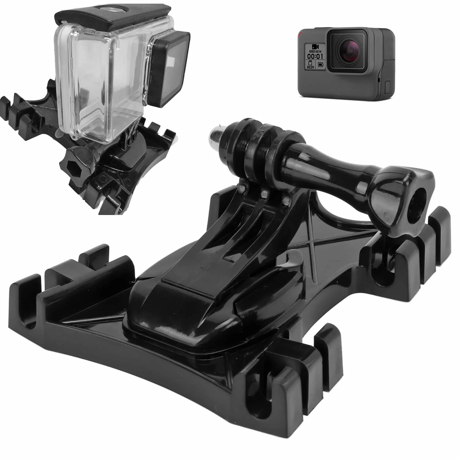 Agatige Kitesurf Kite Line Mount J Hook Buckle 360 Grados Rotación Adaptador Soporte de línea con 2 Ganchos para Hero 10 9 8 7 6 5