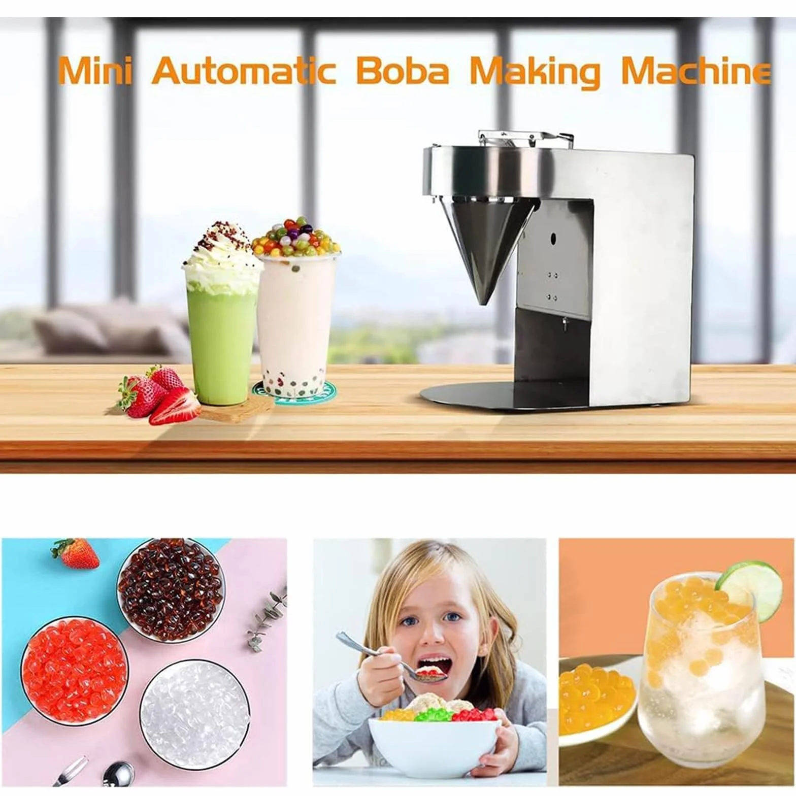 Bubble Tea Pearl Maker Popping Boba Machine 50 kg/h Automatic Tapioca Pearl Maker