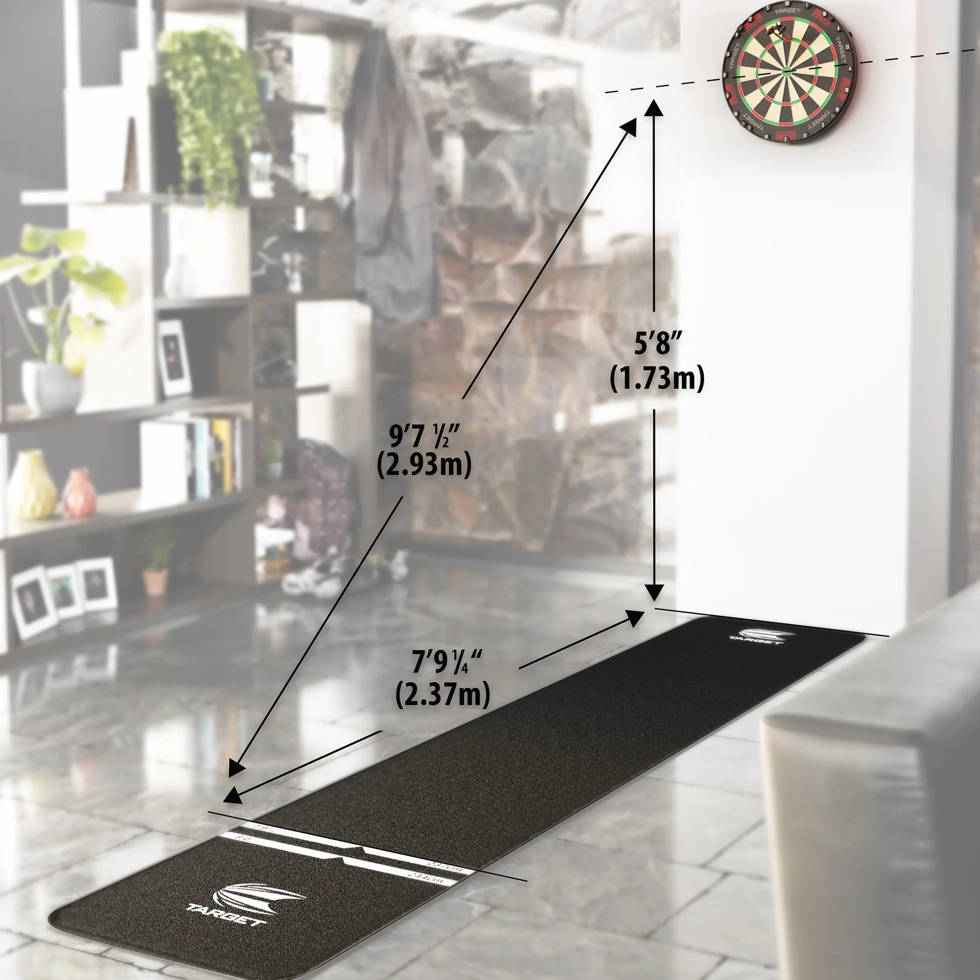 Target Darts Tor Diana Punta de Acero Dart Board con Optional 360-degree LED Light Ring Competición Estándar con Reparación Kit