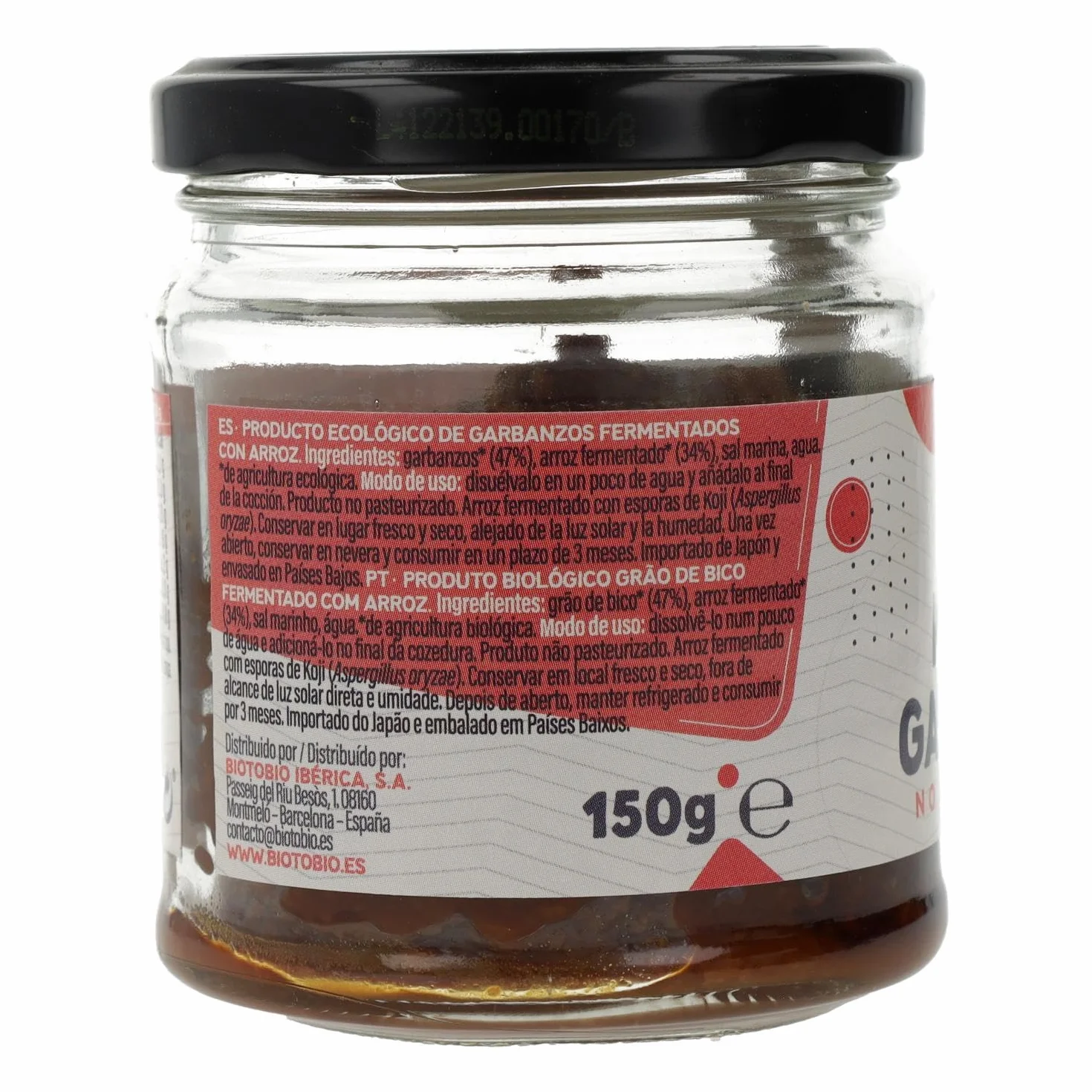 La Finestra Miso de garbanzos bio 150g no pasteurizado