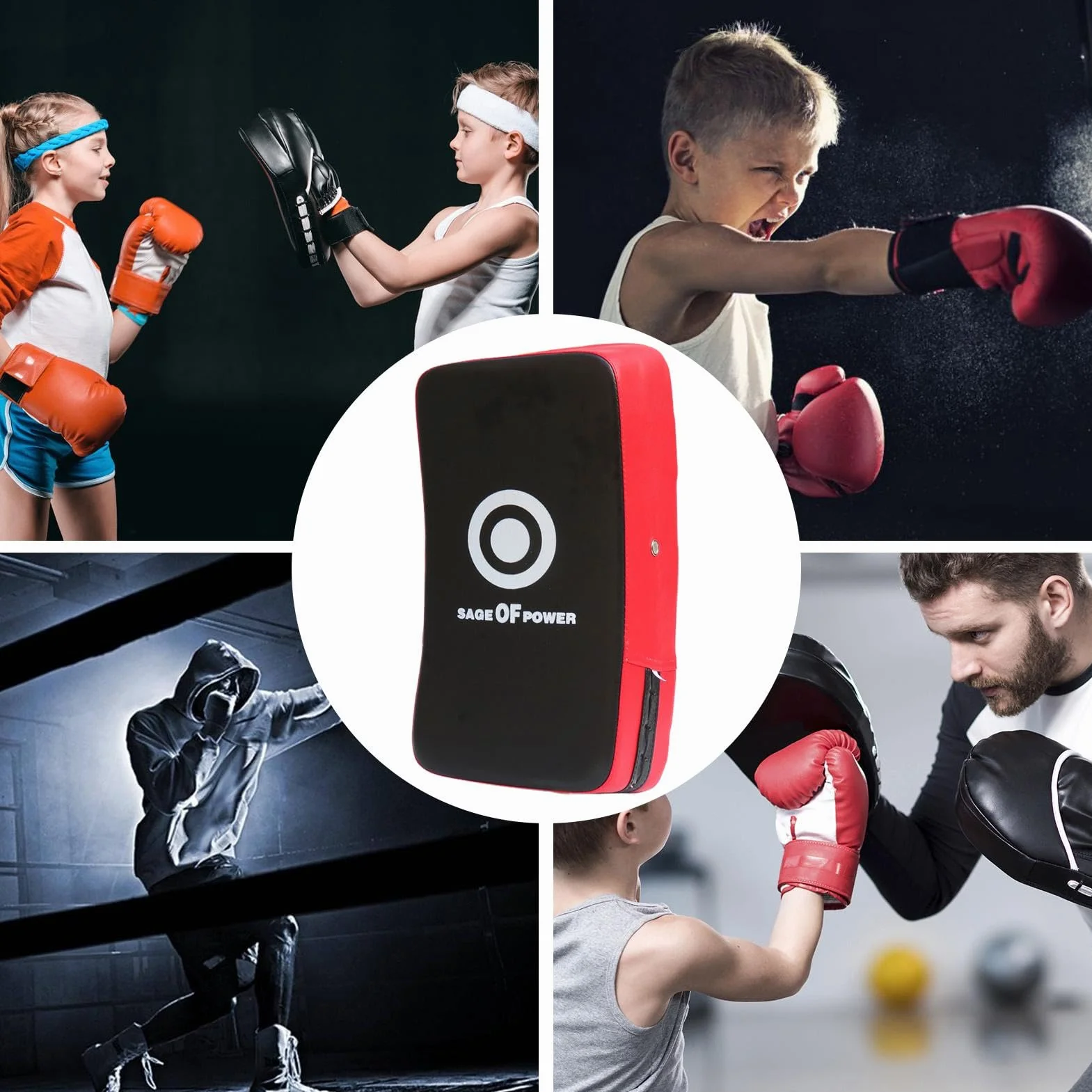 Almohadillas de Mano para Golpear MMA Boxeo Objetivo de Pie Entrenamiento Taekwondo