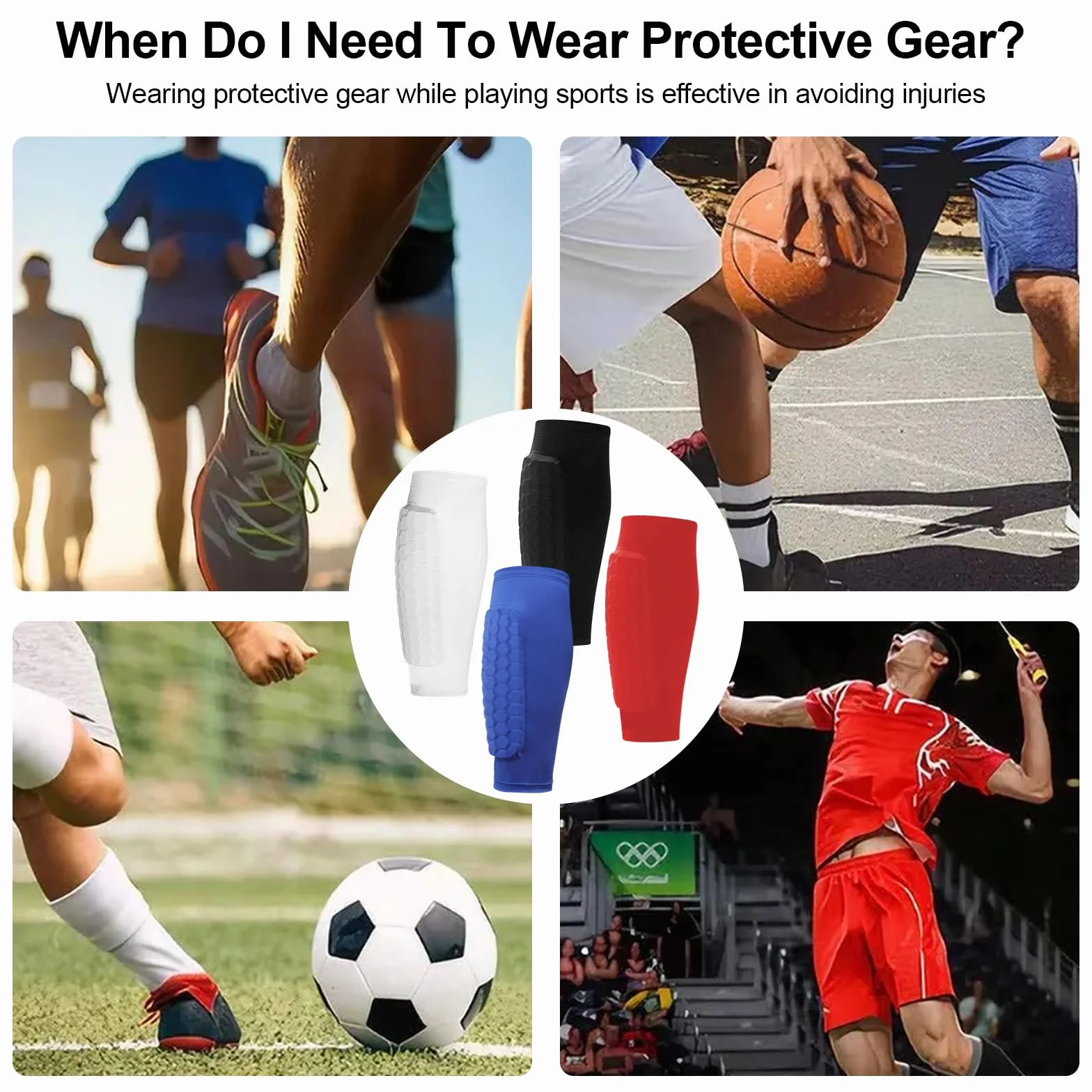 Espinilleras de fútbol S/M/L con bolsillo, protección para pantorrillas, resistente a golpes, transpirable y antideslizante