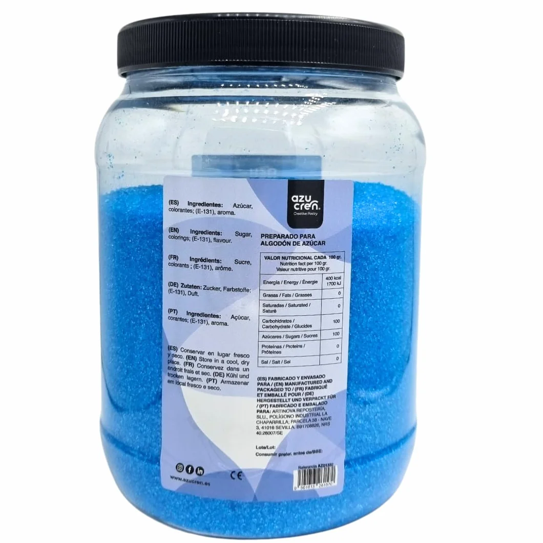 Azúcar para Máquina Algodón Sabor Frutas del Bosque 1 Kg