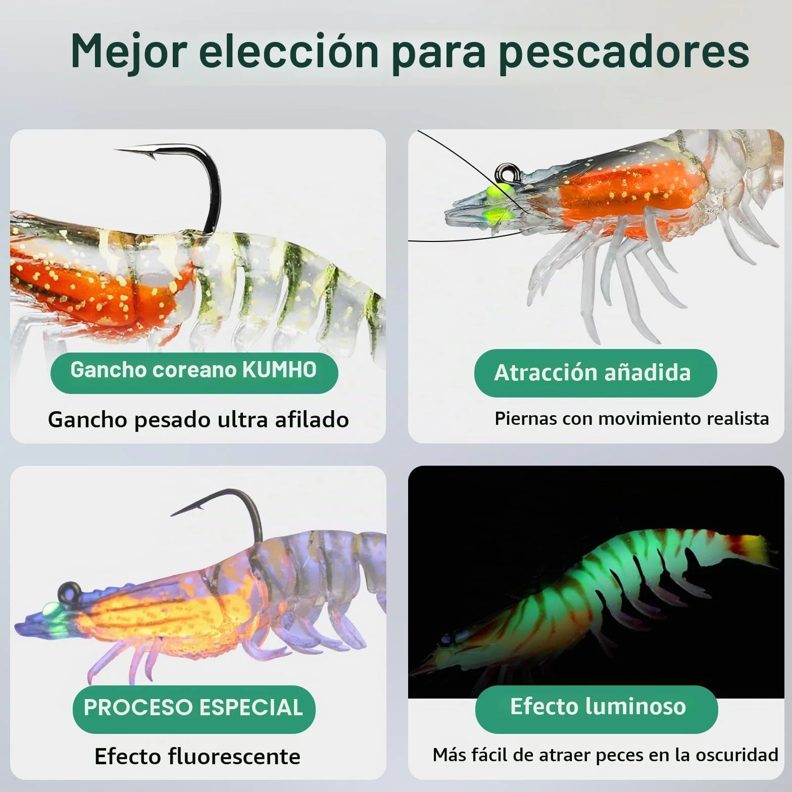 TRUSCEND Pre-Montaje de Pesca Jigs 1:50 Super Durable TPE Señuelos de Pesca Lifelike Camarón Crayfish Swimbait Weedless para Lubina Trucha Walleye