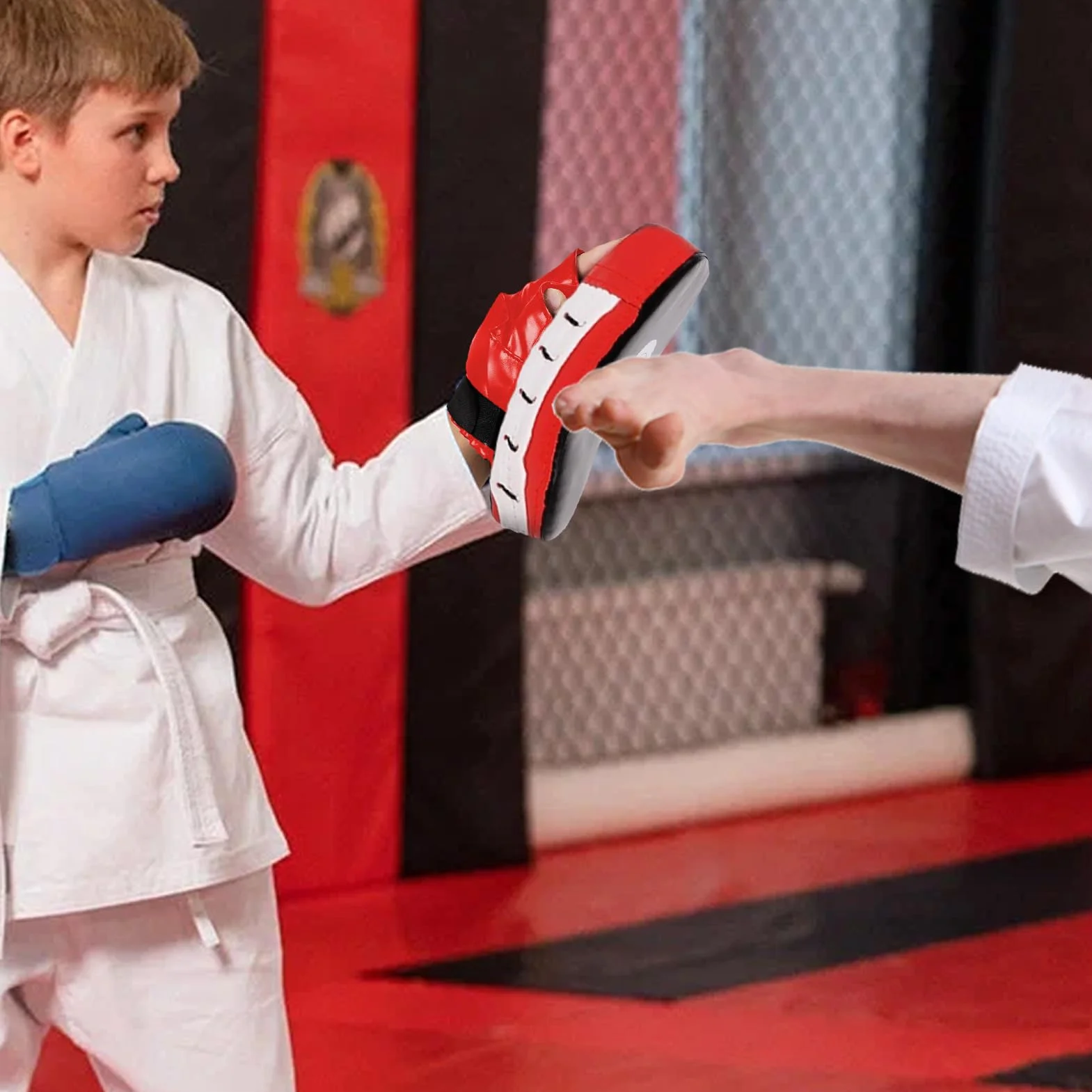 Almohadillas de Boxeo Curvo para Entrenamiento de Artes Marciales Muay Thai Kickboxing