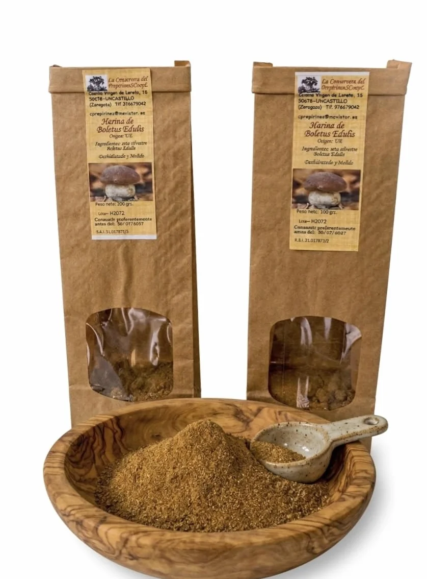 Boletus Edulis en Polvo (200grs.) - Setas Silvestres Deshidratadas. Harina de Boletus Gourmet para Mejorar tus Patos, Salsas, Cremas, Risottos. Producto Gourmet Sin Conservantes 100% Boletus.