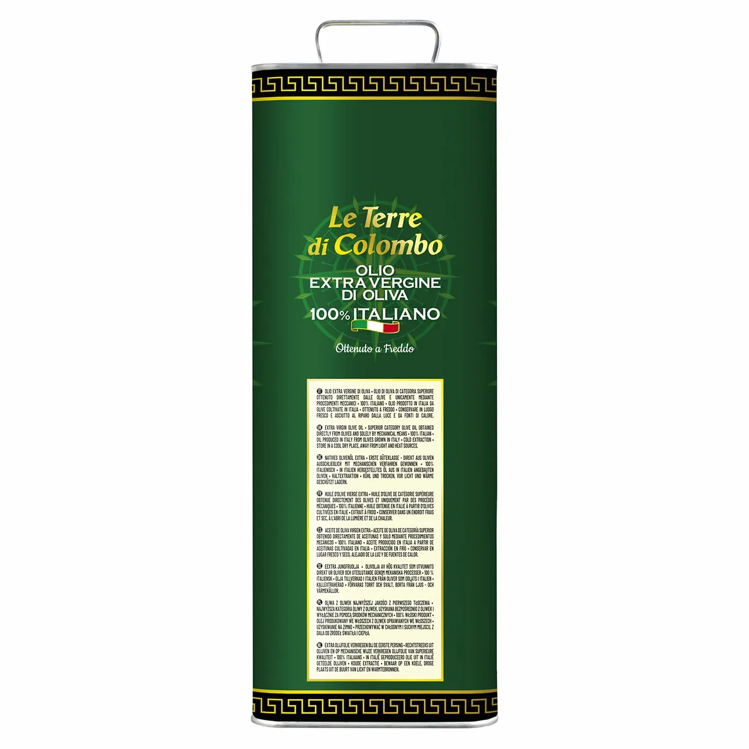 Le Terre di Colombo – Aceite de oliva virgen extra 100% italiano, 5 L