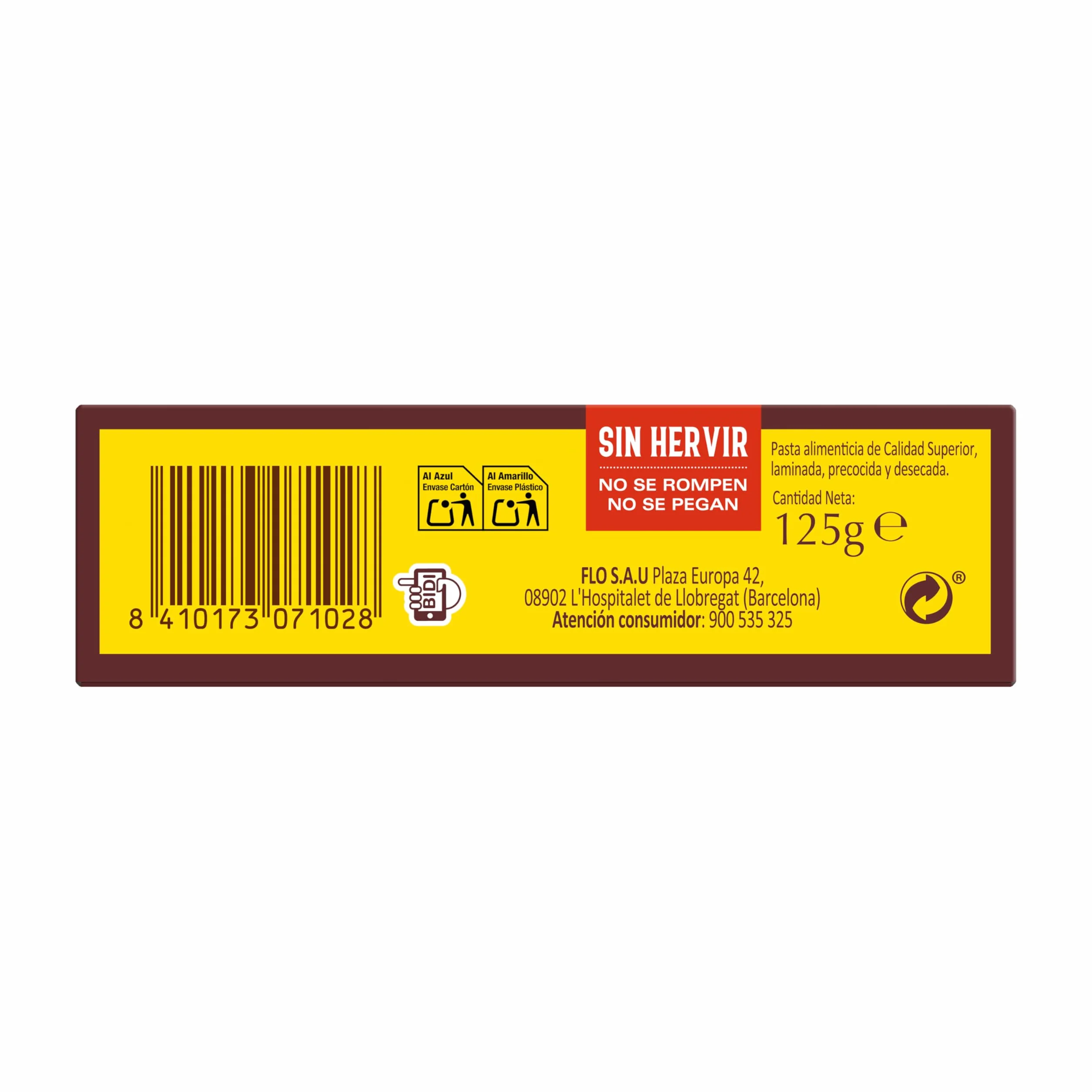 El Pavo · Canelón Instant El Pavo, 18 placas · 125 gramos