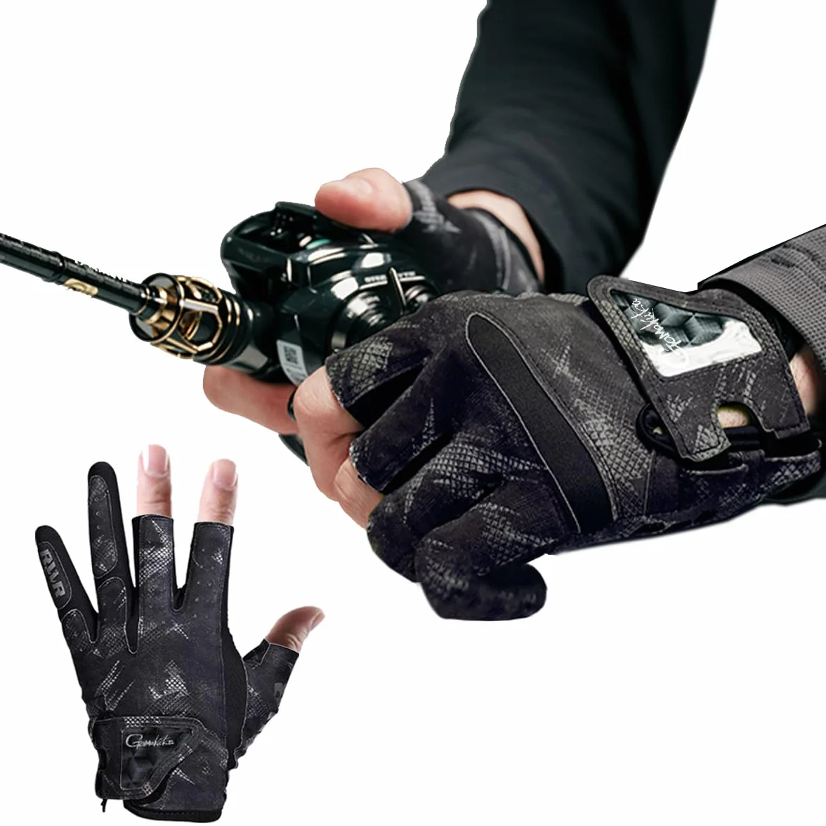 Guantes de Pesca Ciclismo Antideslizantes Medio Dedo Verano Hombre Mujer