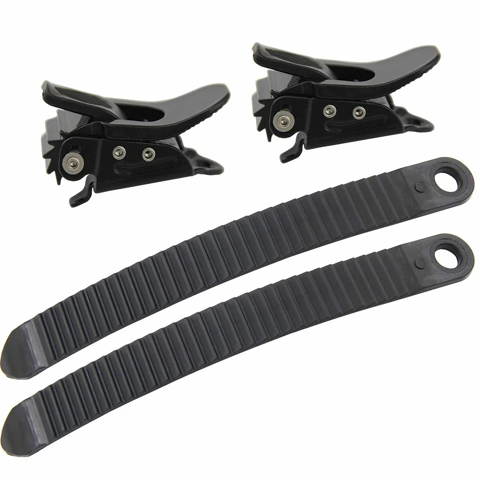 UP100 Set Piezas de unión de Snowboard Negro 2 Hebillas y 2 Correas