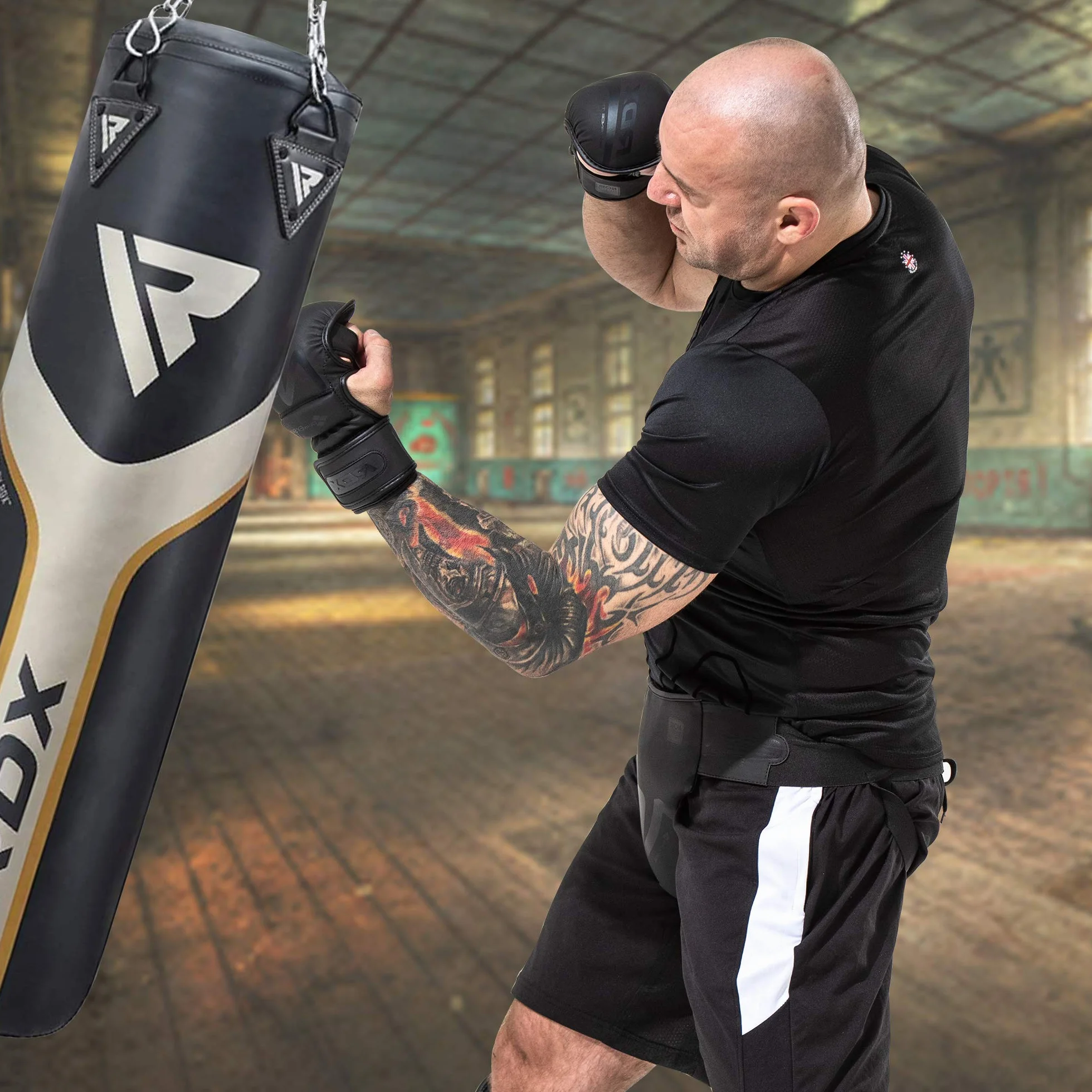 RDX Guantes MMA Entrenamiento Convex Skin Sparring para Boxeo Muay Thai Kickboxing