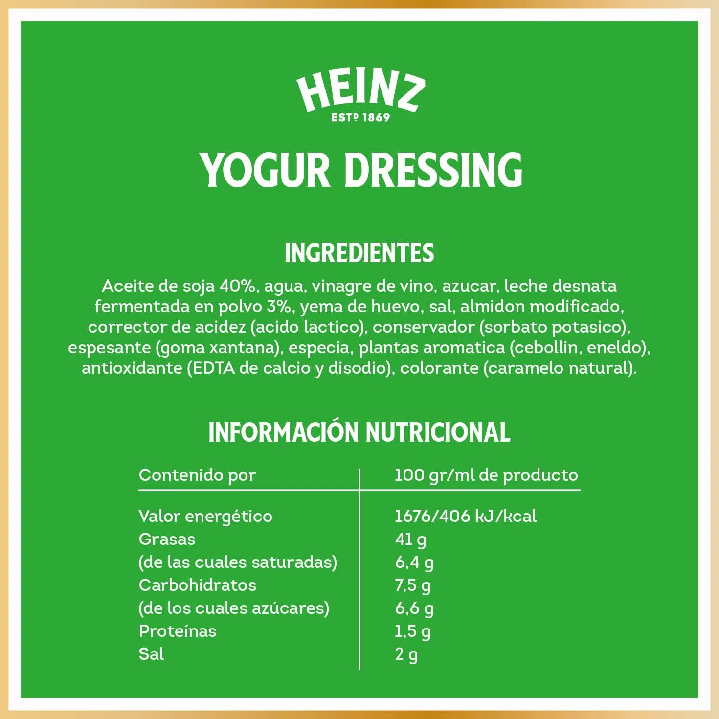 Heinz Salsa de Aderezo Yogurt 395 g