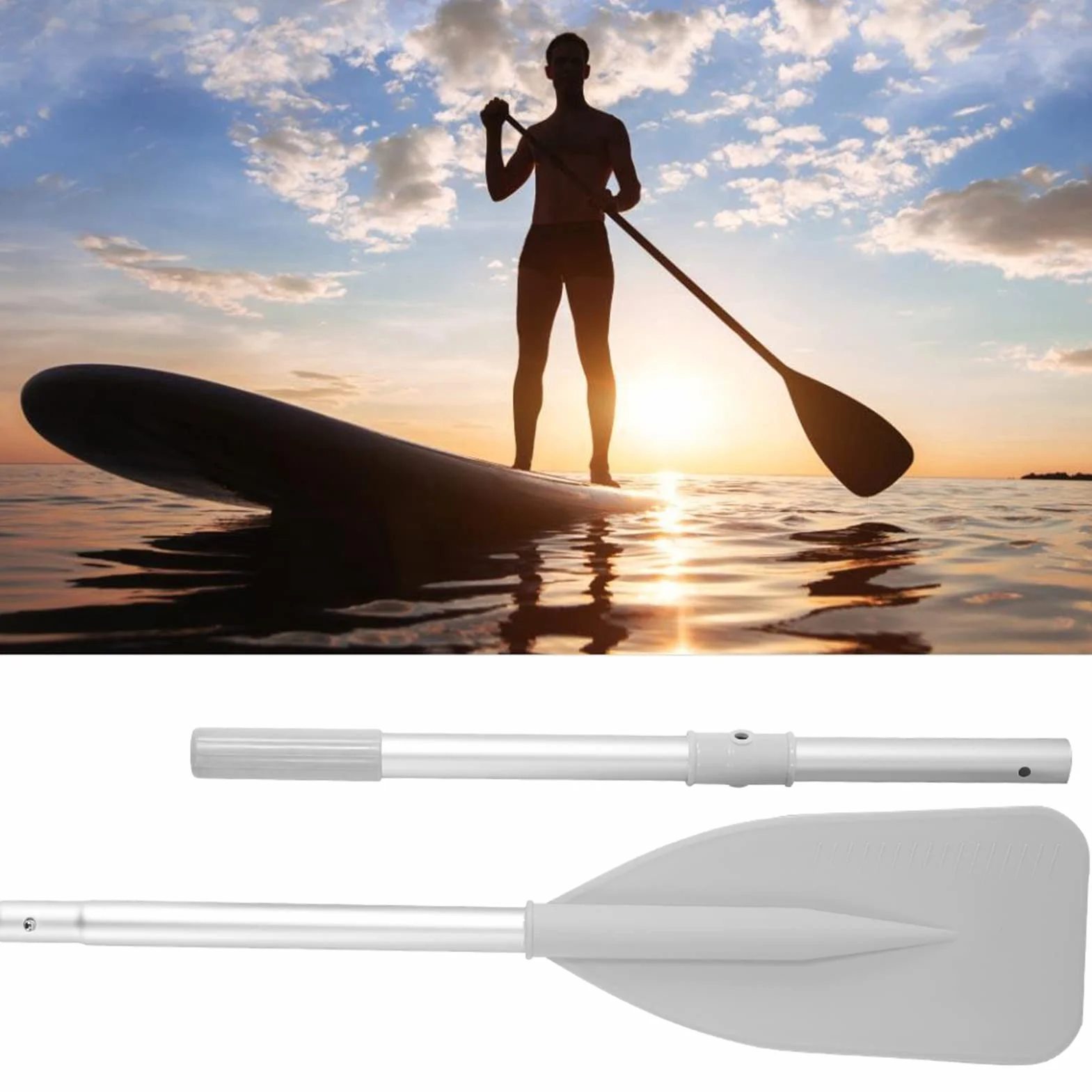 Remos de Kayak ABS Aleación de Aluminio para Canoa Rafting Barco Remos 2 Uds Niños y Adultos
