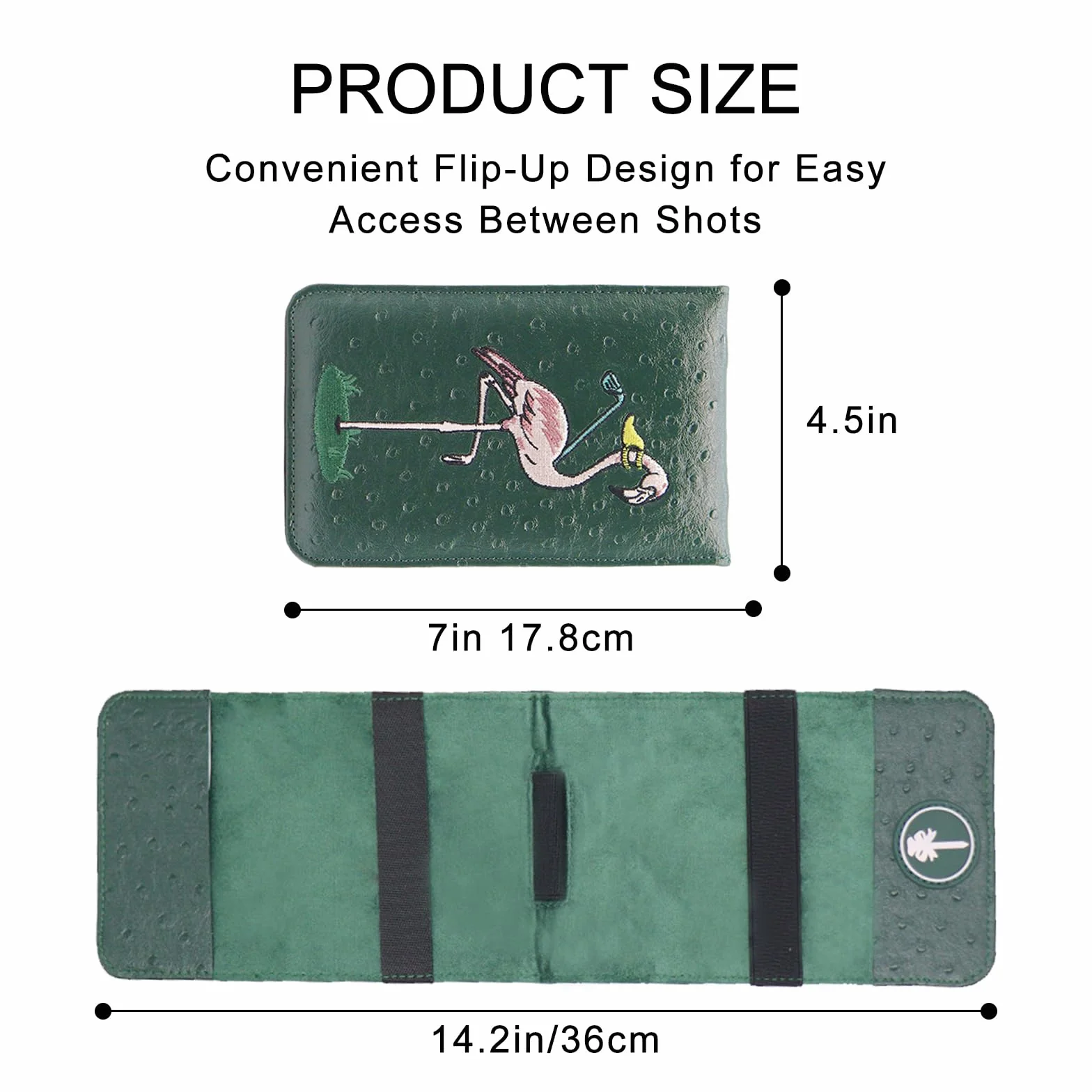 PINKTEE Soporte para tarjetas de puntuación de golf funda de piel de lujo protector de bolsillo