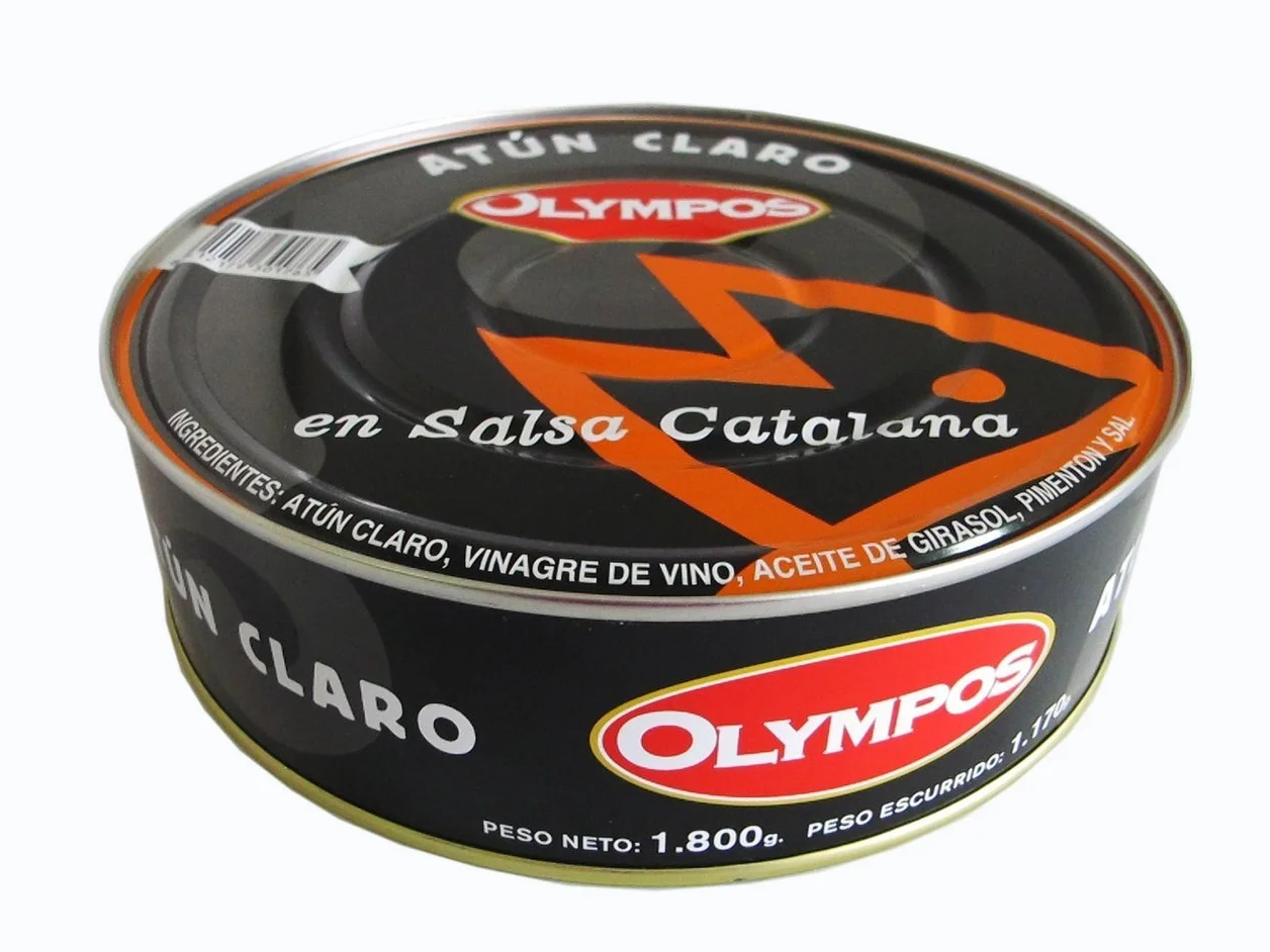 Atún claro en escabeche rojo o salsa catalana 1.8 kg.
