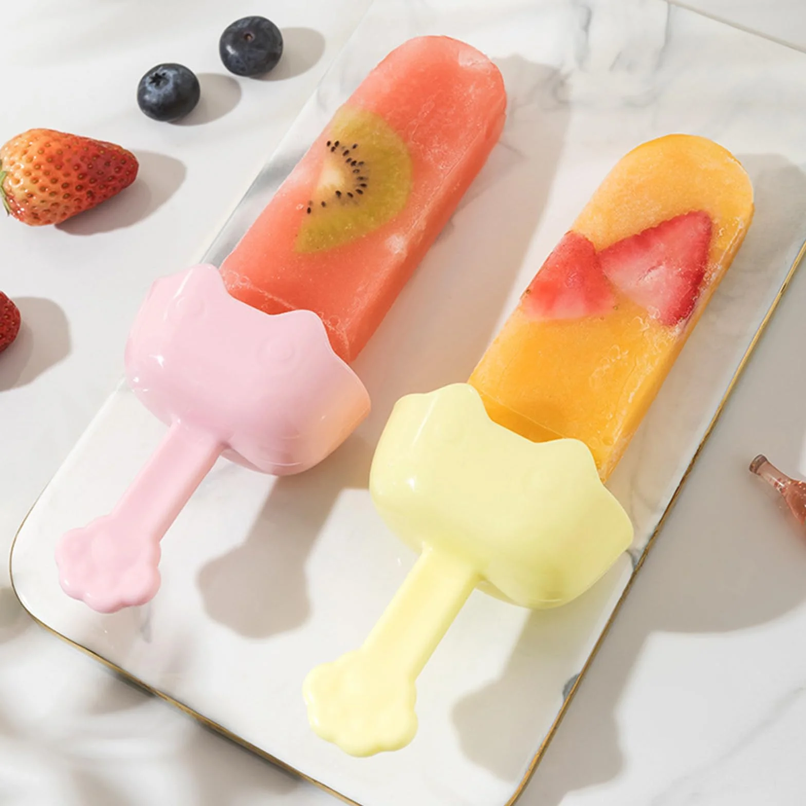 Soporte para palitos de hielo sin goteo para niños, 4 unidades, soporte para hielo para niños, reutilizables, para niños pequeños