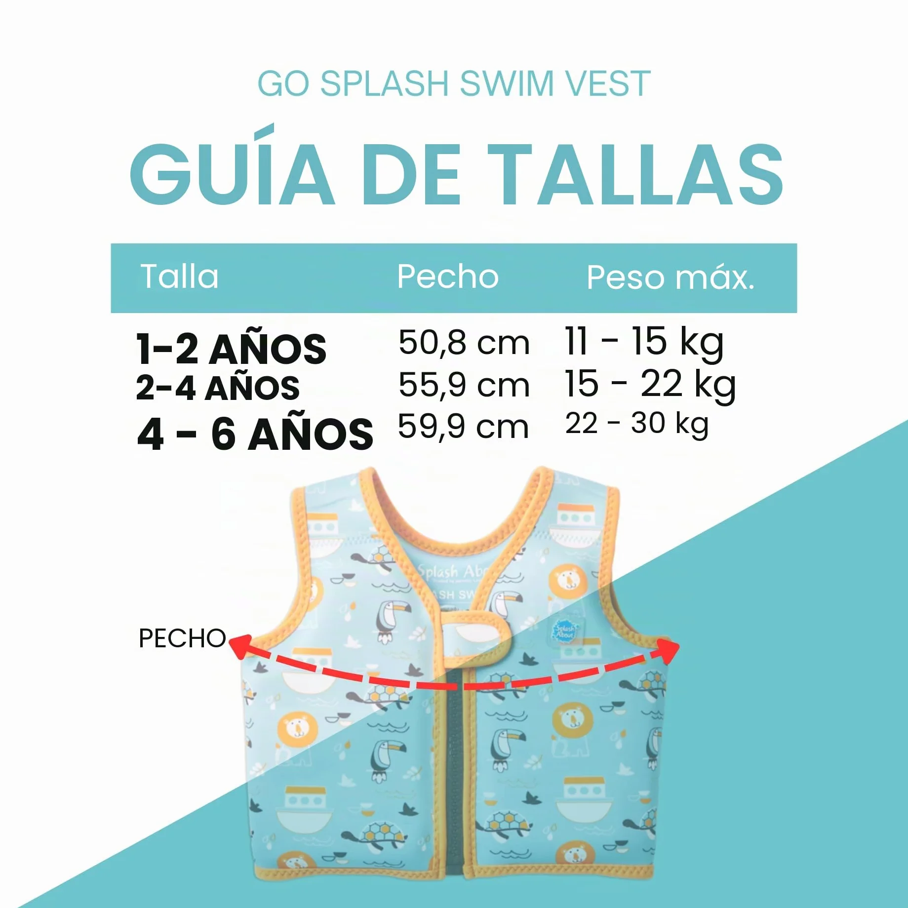 Splash About Go Splash Chaleco de Natación para Bebé y Niños
