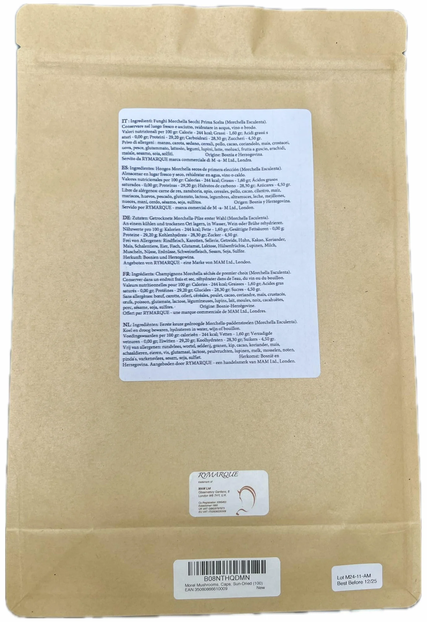 Colmenillas Premium Secadas al Sol (Sin Tallos) – Paquete de 100g, Cosechadas a Mano, Secadas al Sol