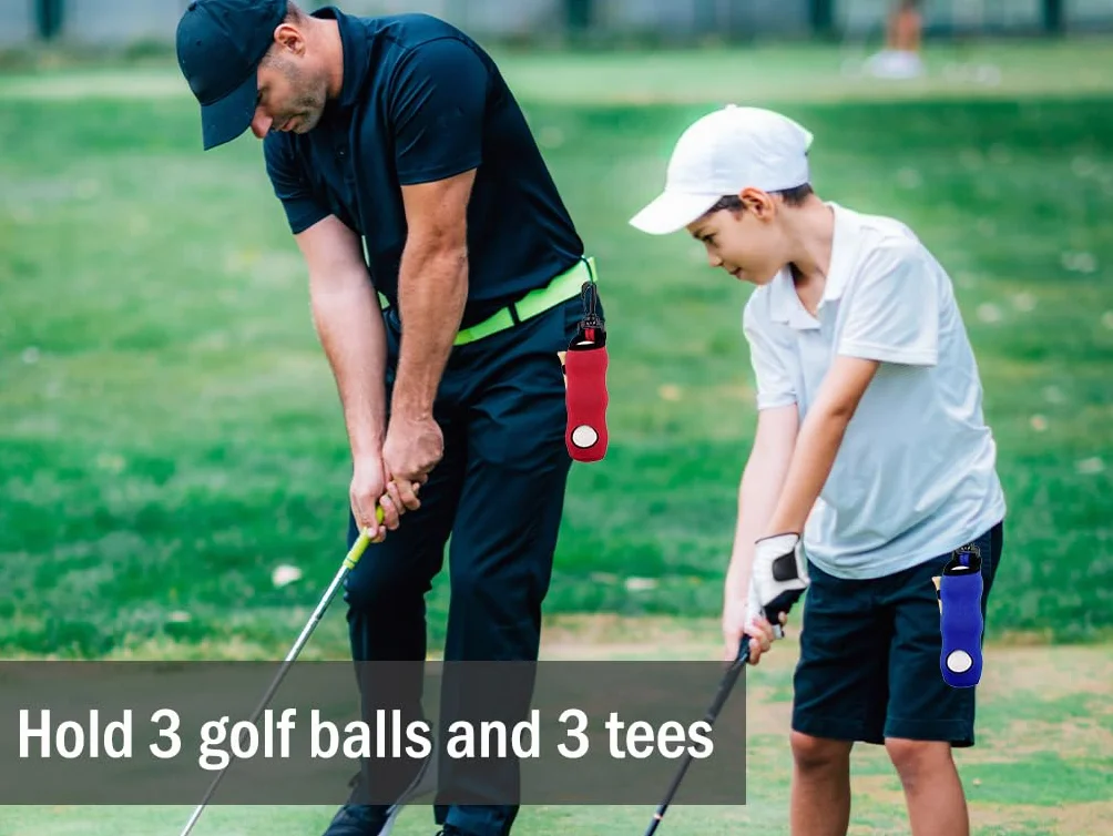 Bolsa de Golf con Clip para 3 Pelotas - Almacenamiento y Transporte de Accesorios