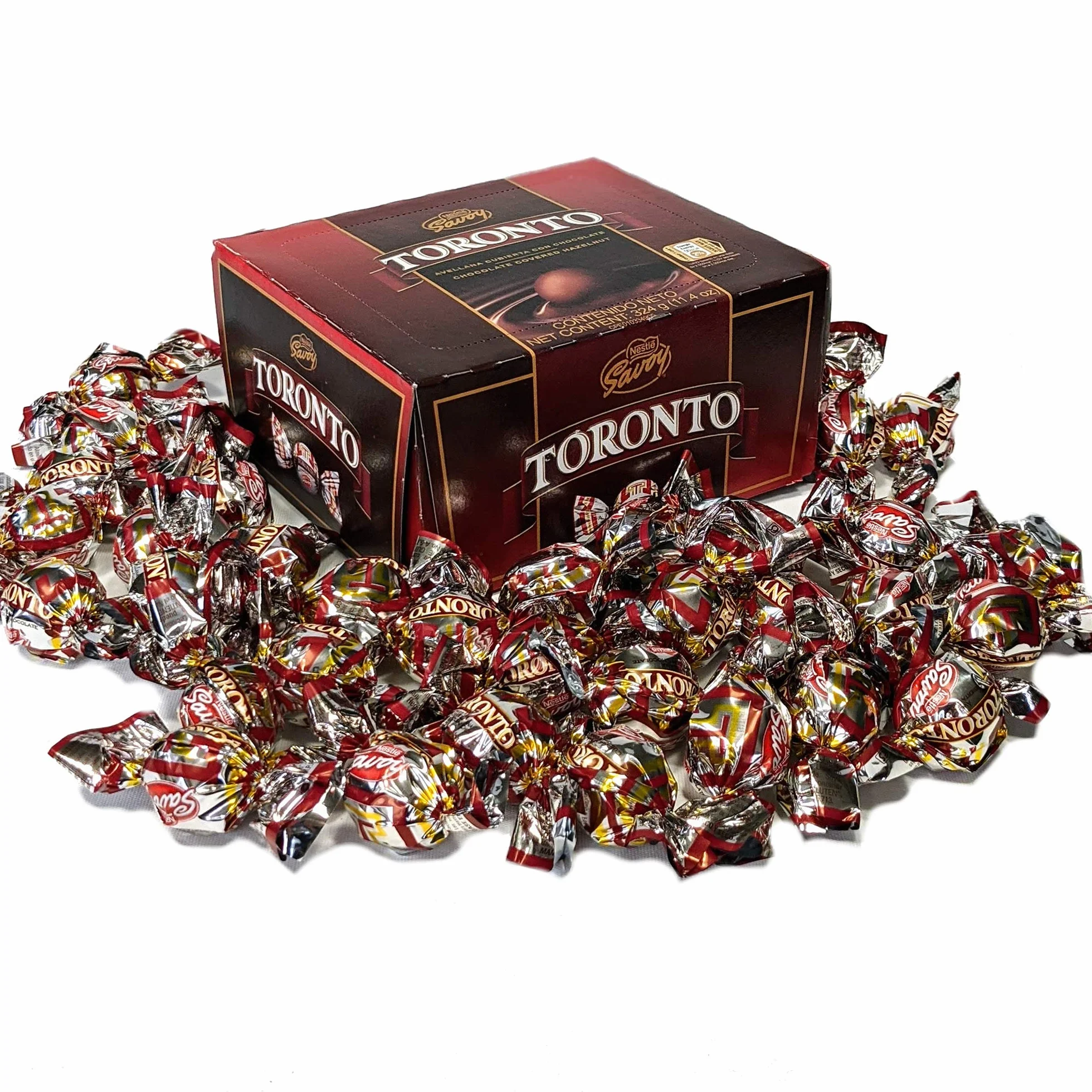 Nestle Savoy Toronto Venezuela - Avellana cubierta con chocolate Savoy - Hazelnut covered with Savoy chocolate – caja/box 324 gramos - 11.4 ounces
