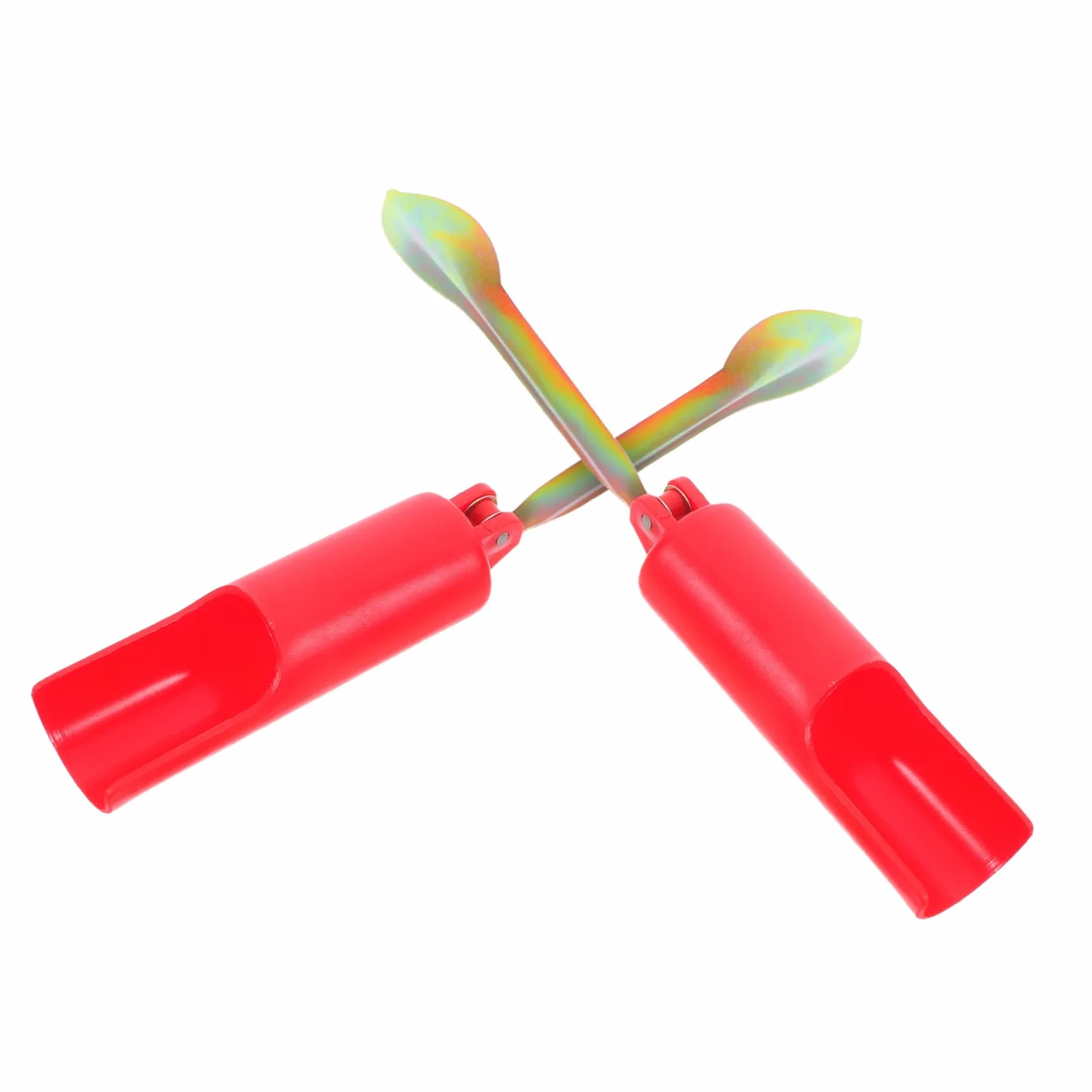Plegables para Caña de Pescar de 32 cm Plástico Metal, Compacto Pesca Hielo Orilla, Rojo