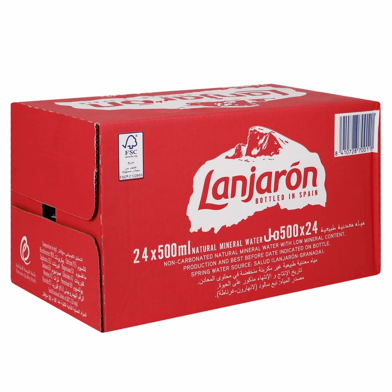 Lanjarón Agua Mineral Natural - Pack de 24 Botellas x 0.5 l - Total: 12 l