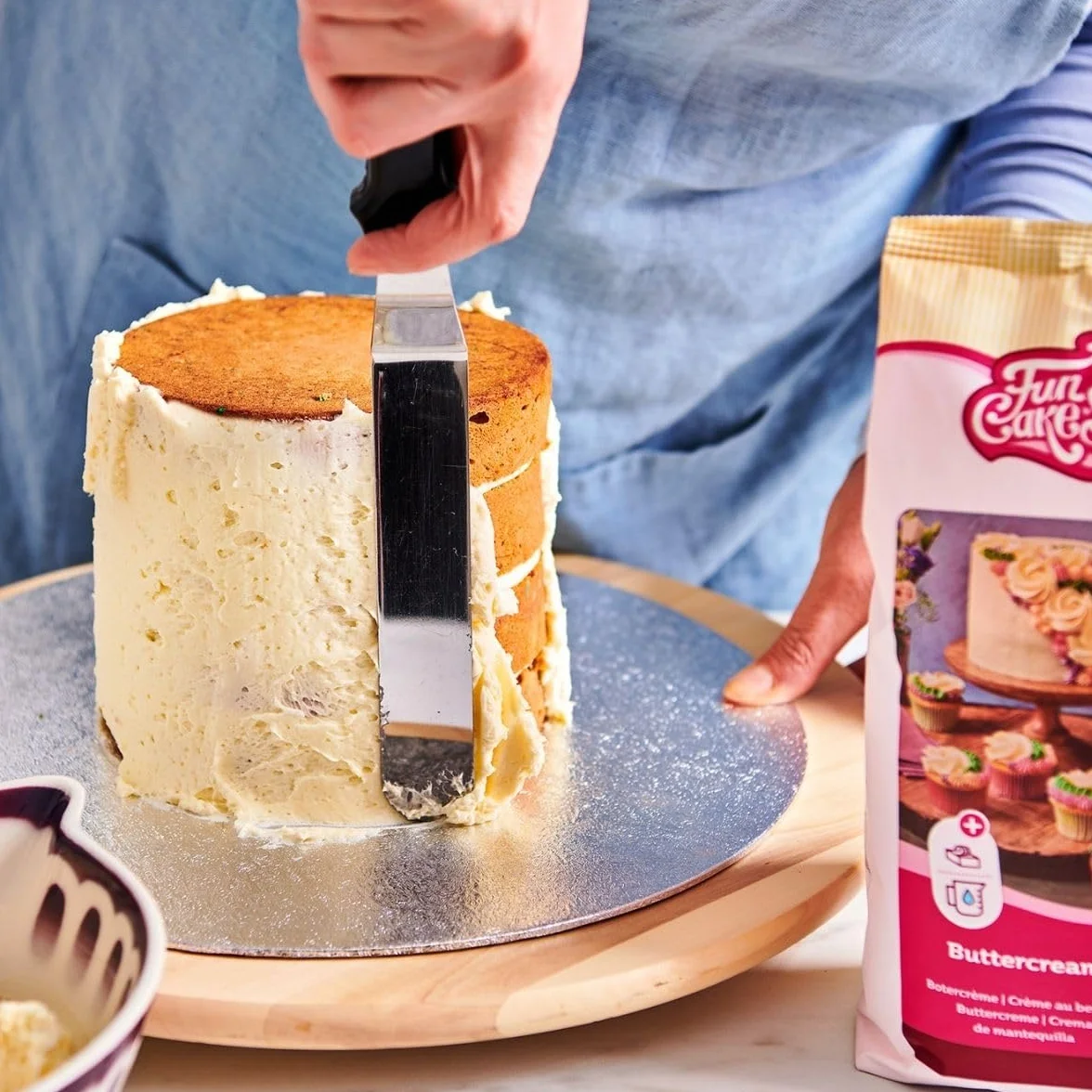 FunCakes Preparado Crema de Mantequilla: Fácil de Usar, Cremosa, Perfecta para la Decoración de Tartas, para Cubrir y Rellenar Cupcakes, Halal. 1 Kg. 1000 g