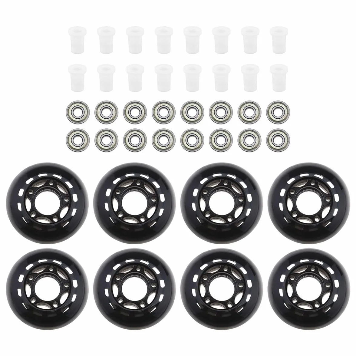 Patines en línea 64mm 82A rodamientos ABEC-7 para patinaje interior exterior entrenamiento