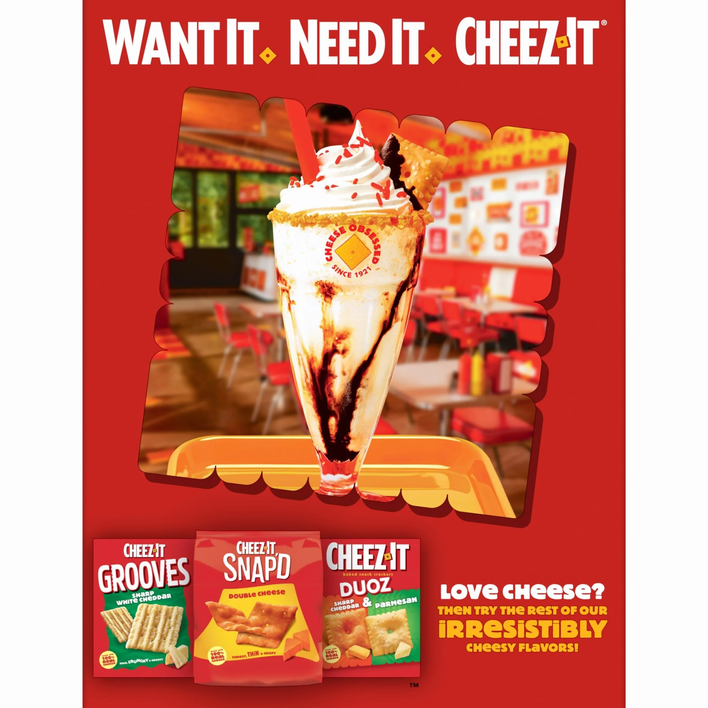 Cheez-It Cheese Crackers, Baked Snack Crackers, Office and Kids Snacks, Original, 21oz Box (1 Box)