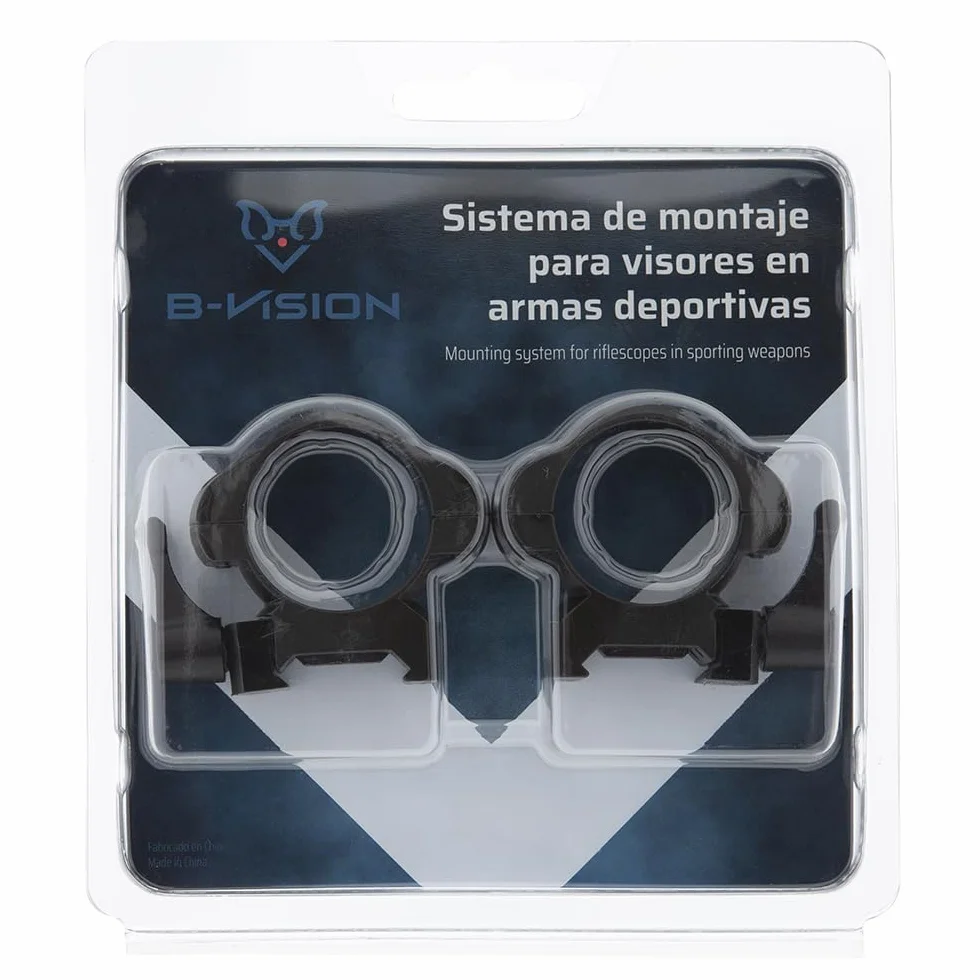 Anillas Desmontables de Acero 30 mm Liberación Rápida 4 Tornillos Carril Weaver Picatinny