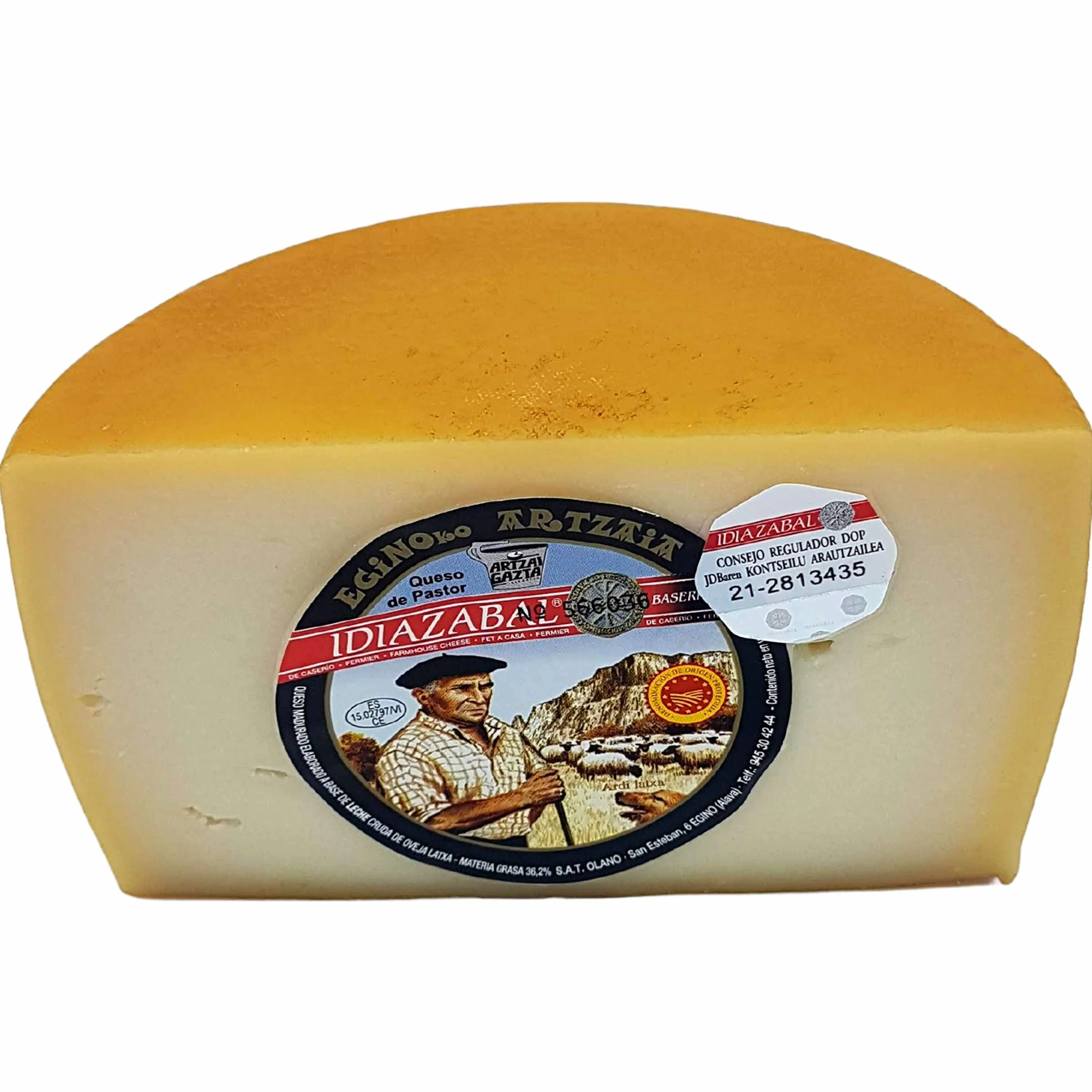 Queso Idiazabal Ahumado Medio 600 g Denominación de Origen Leche cruda Oveja Latxa