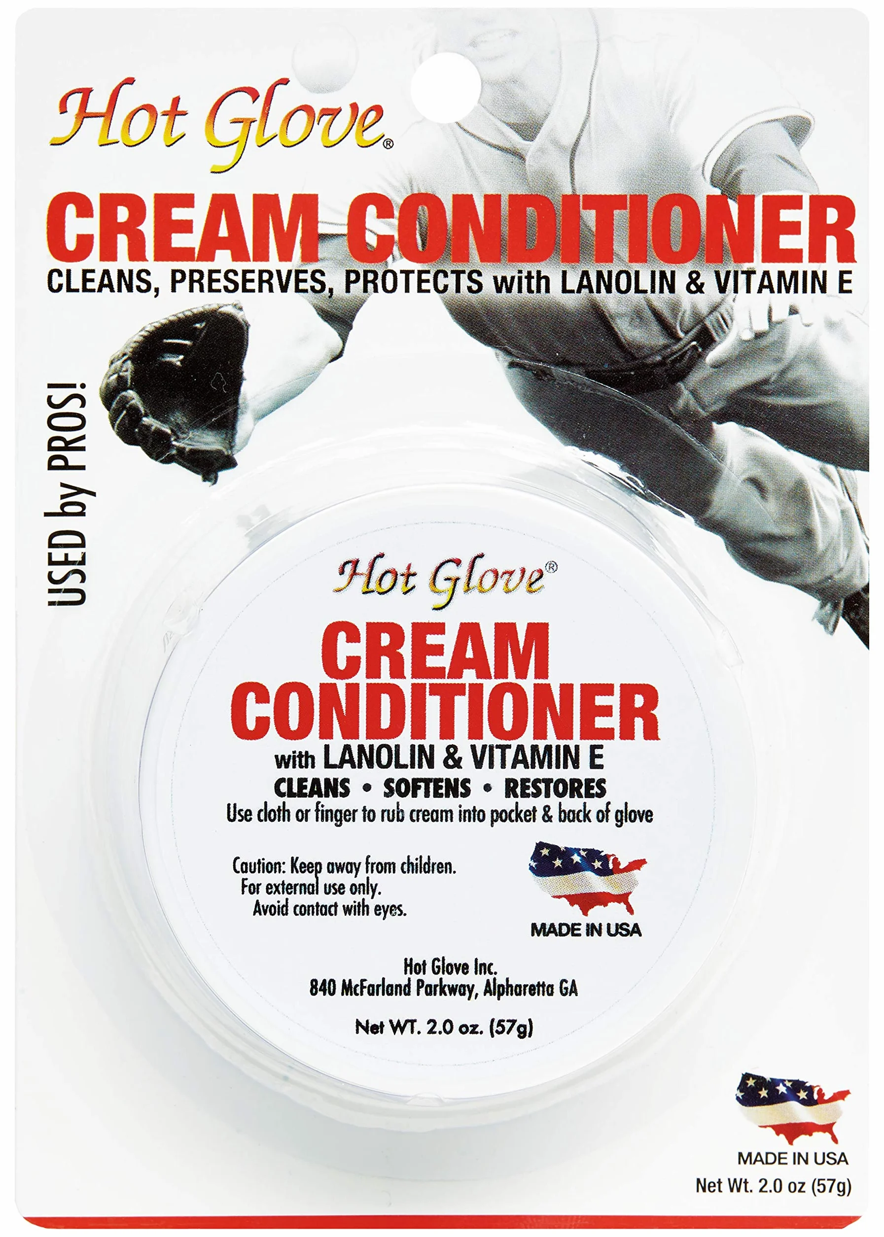Hot Glove Cream Acondicionador para guante de cuero, Mantenimiento y Cuidado, Talla única