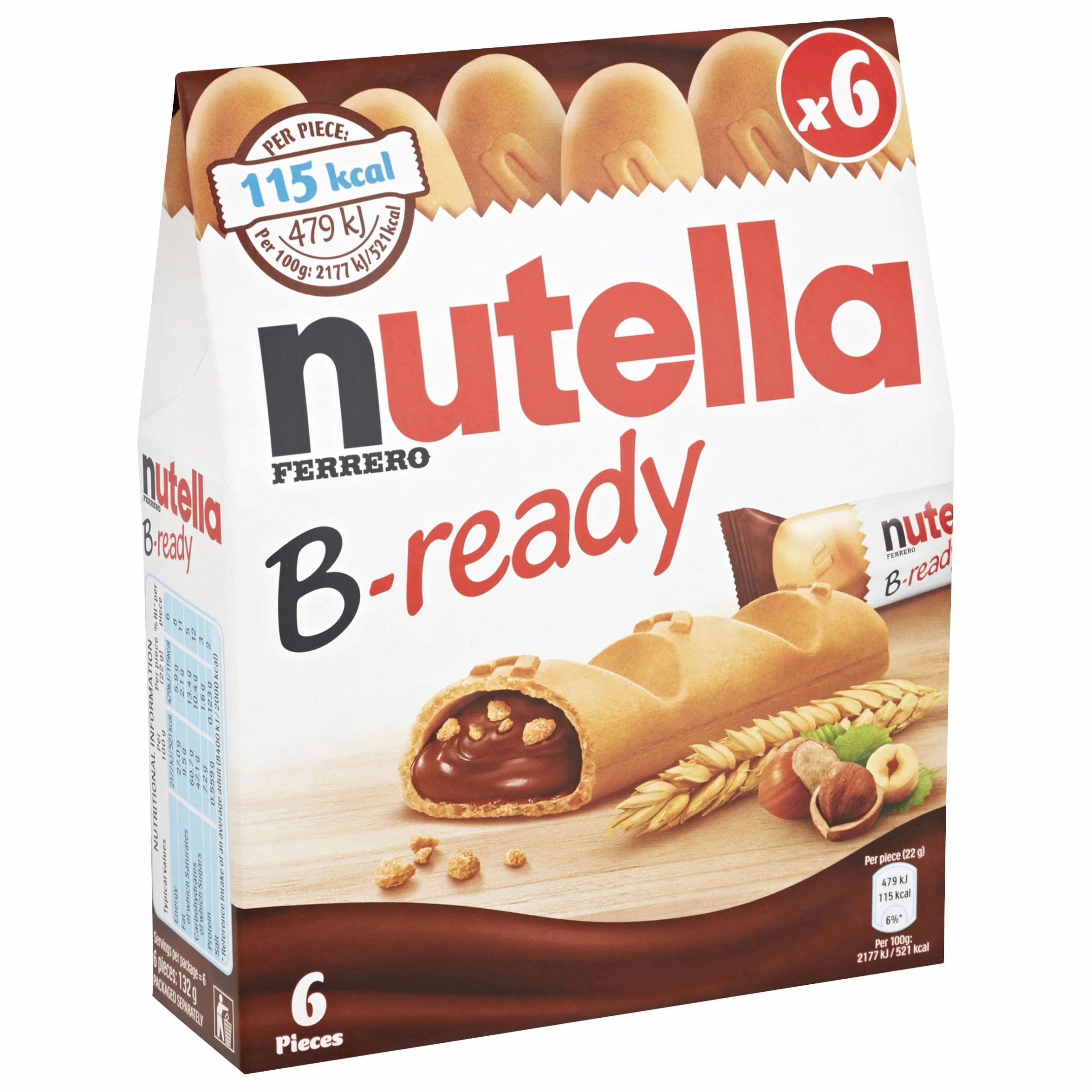 Nutella B-Ready Biscuits Pack of 6