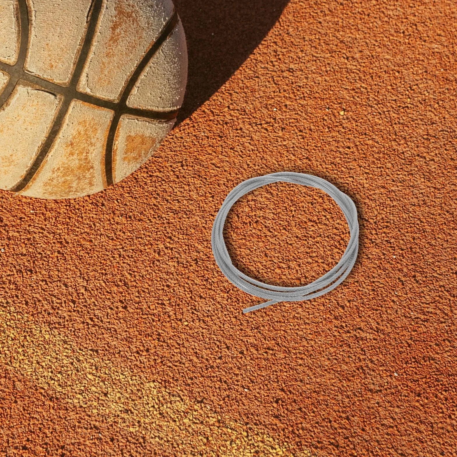 STOBAZA Cuerda para Red de Baloncesto, Cable de Acero Duradero en 2 Piezas, Accesorio de Fijación