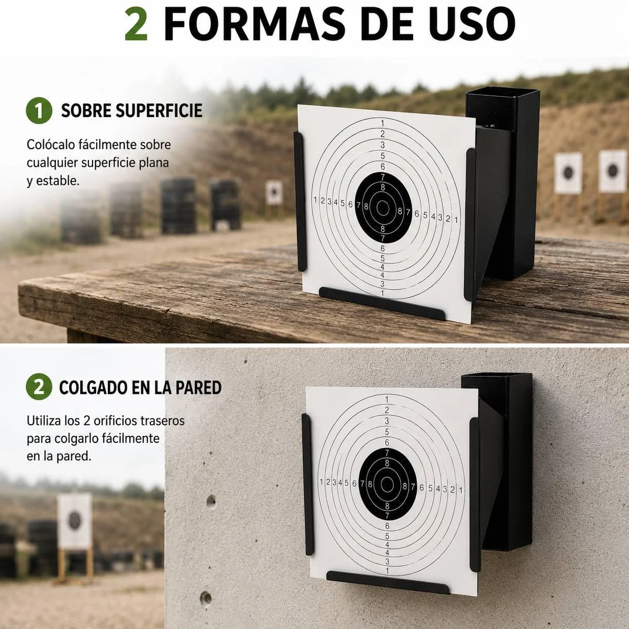 Dianas de Acero 14x14 cm para Airsoft y Airgun